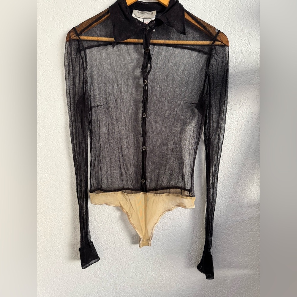 Sportmax silk tulle bodysuit